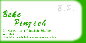beke pinzich business card